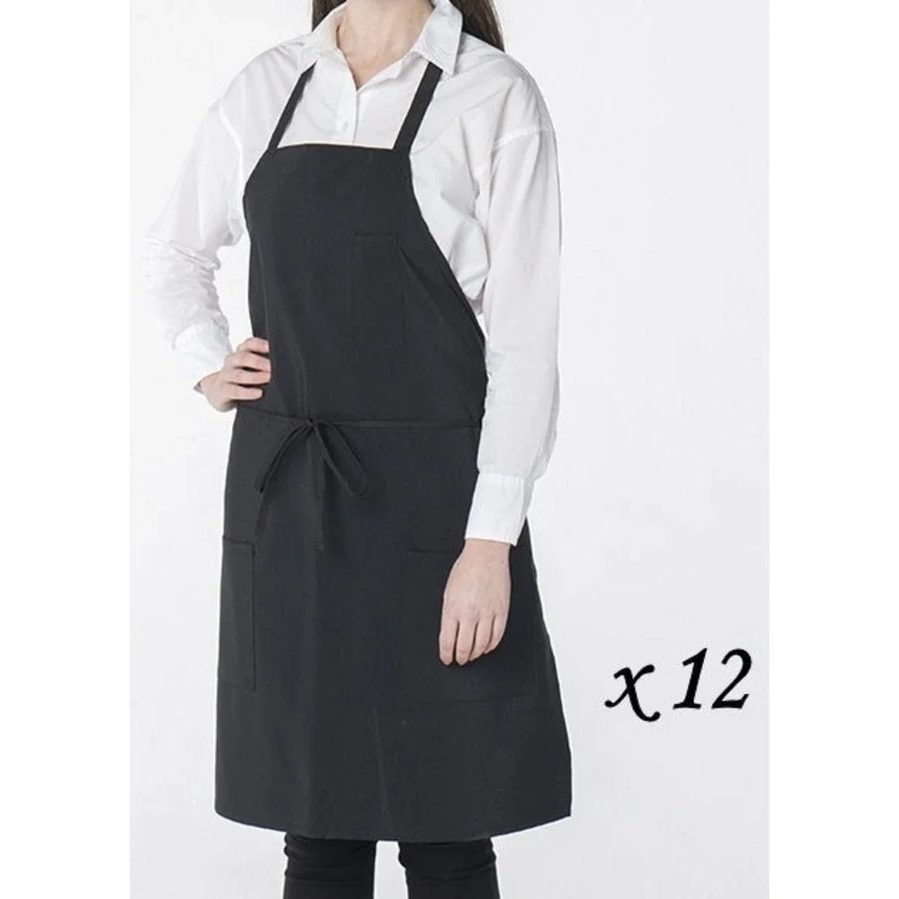 LOT: 12 Sigmatex Royal Crest Commercial Restaurant Professional Aprons - Black